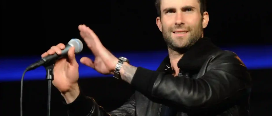 Adam Levine during interview showing expressions analyzed by those questioning if Adam Levine is a narcissist based on communication style