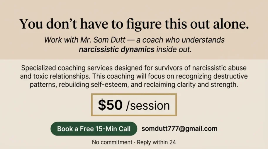Narcissistic Abuse Recovery Coaching: How a Specialized Coach Helps You Heal When Nothing Else Has Worked By Som Dutt at Embrace Inner Chaos